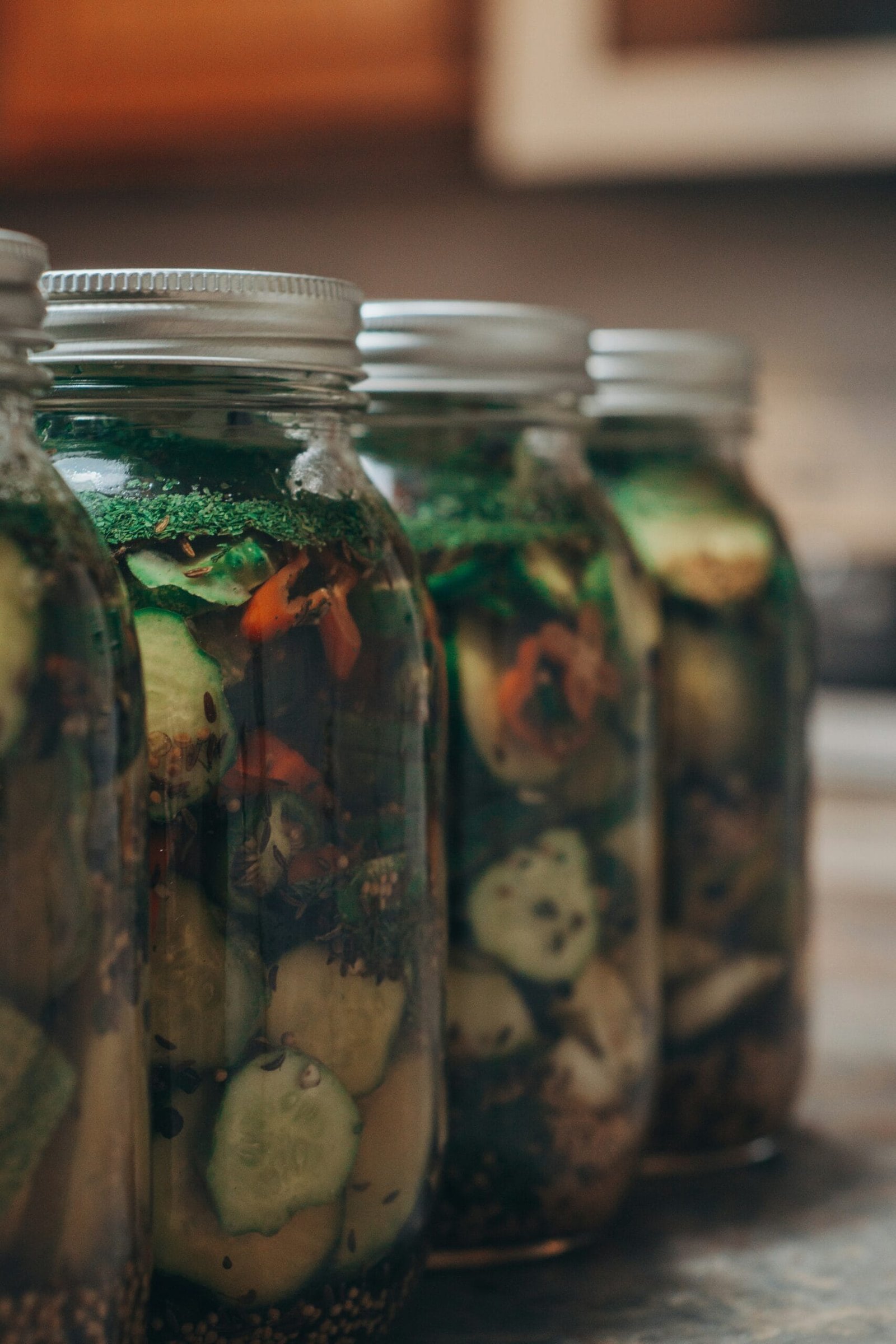 kerala pickle in glass jars